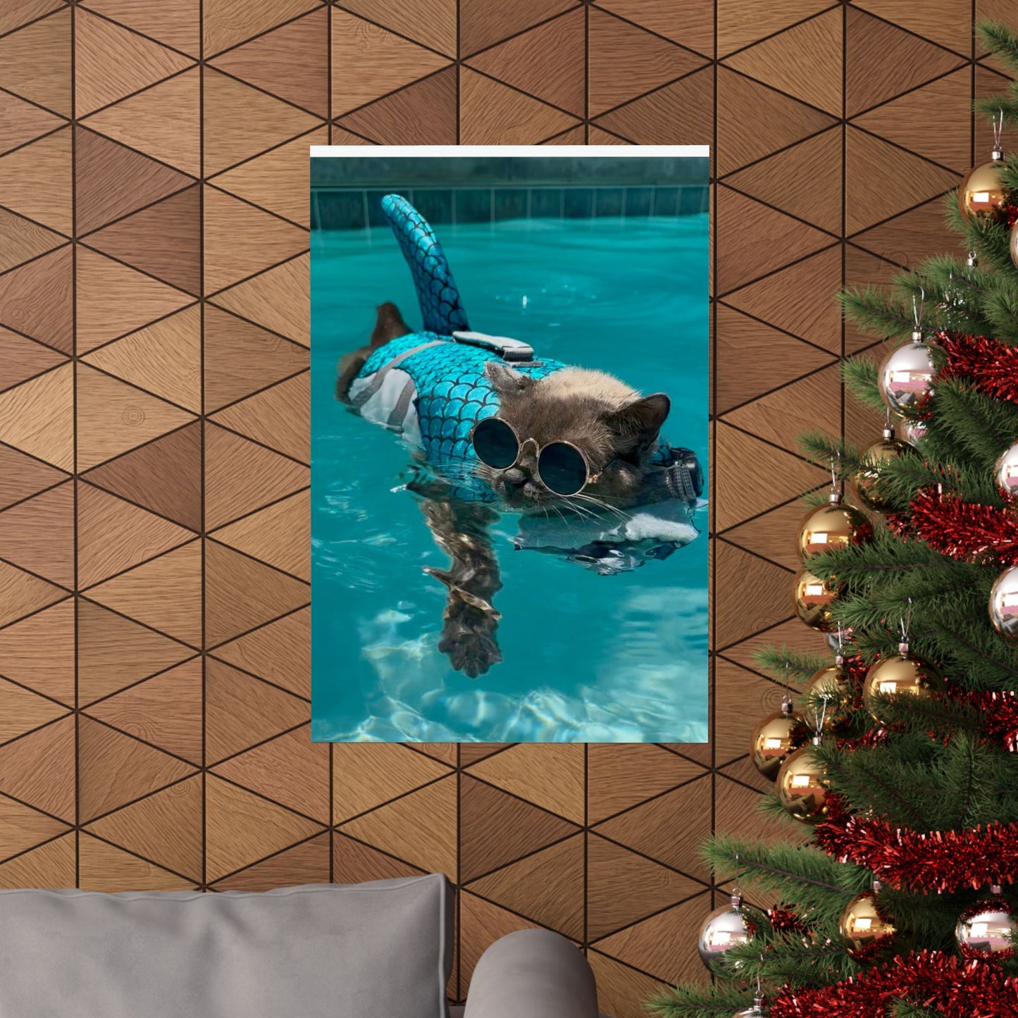 Cool Sharkitty Matte Vertical Print