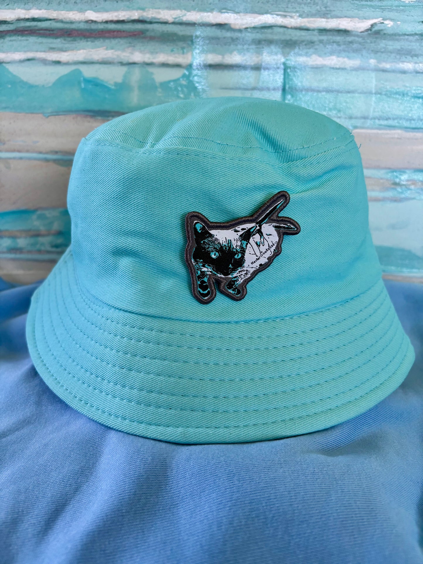 Sharkitty Patch Bucket Hat