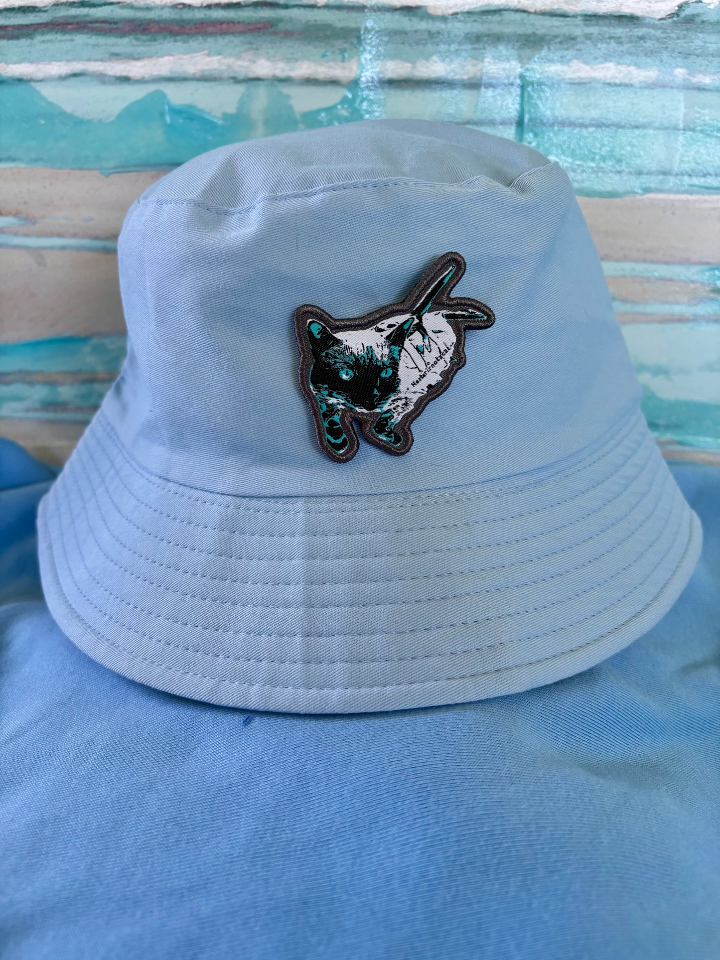 Sharkitty Patch Bucket Hat