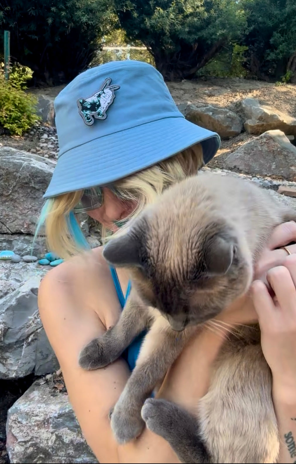 Sharkitty Patch Bucket Hat