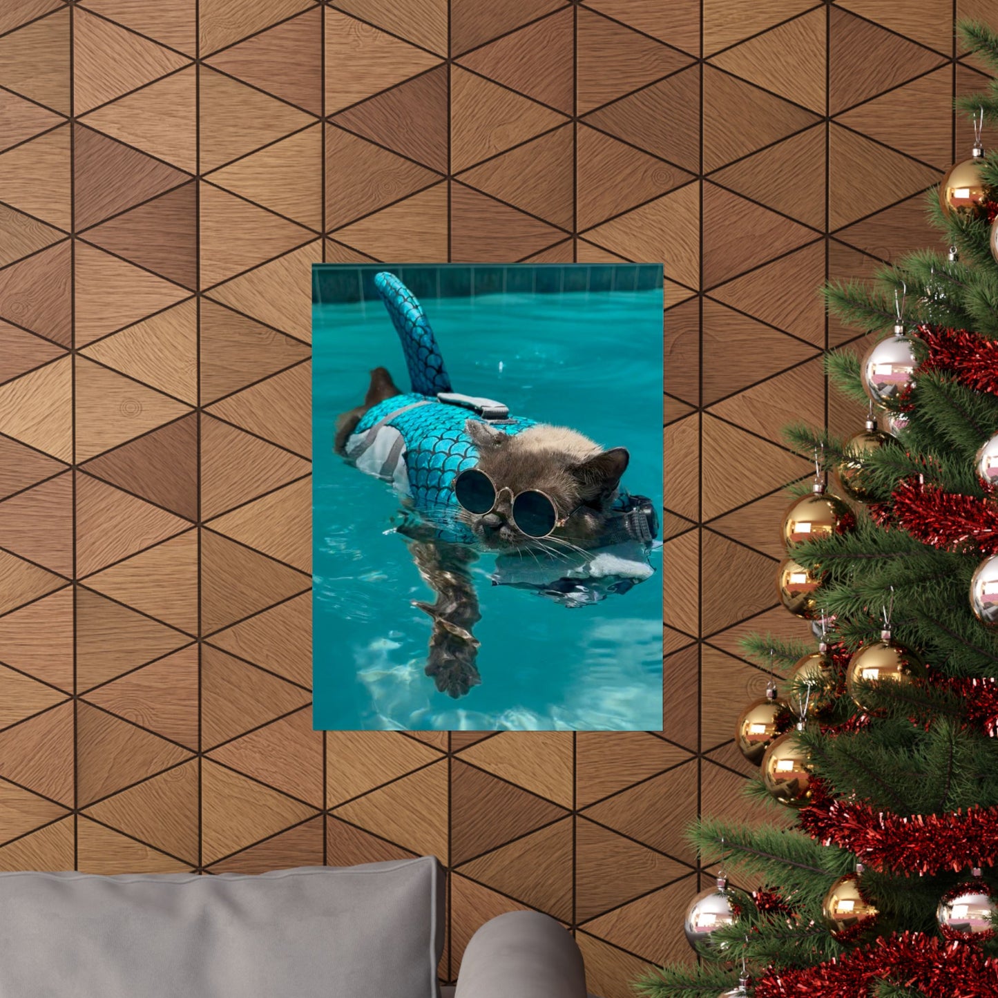 Cool Sharkitty Matte Vertical Print