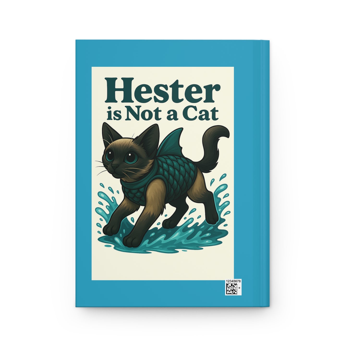Hester Is Not a Cat Hardcover Journal — Cute Mythical Sharkitty Notebook