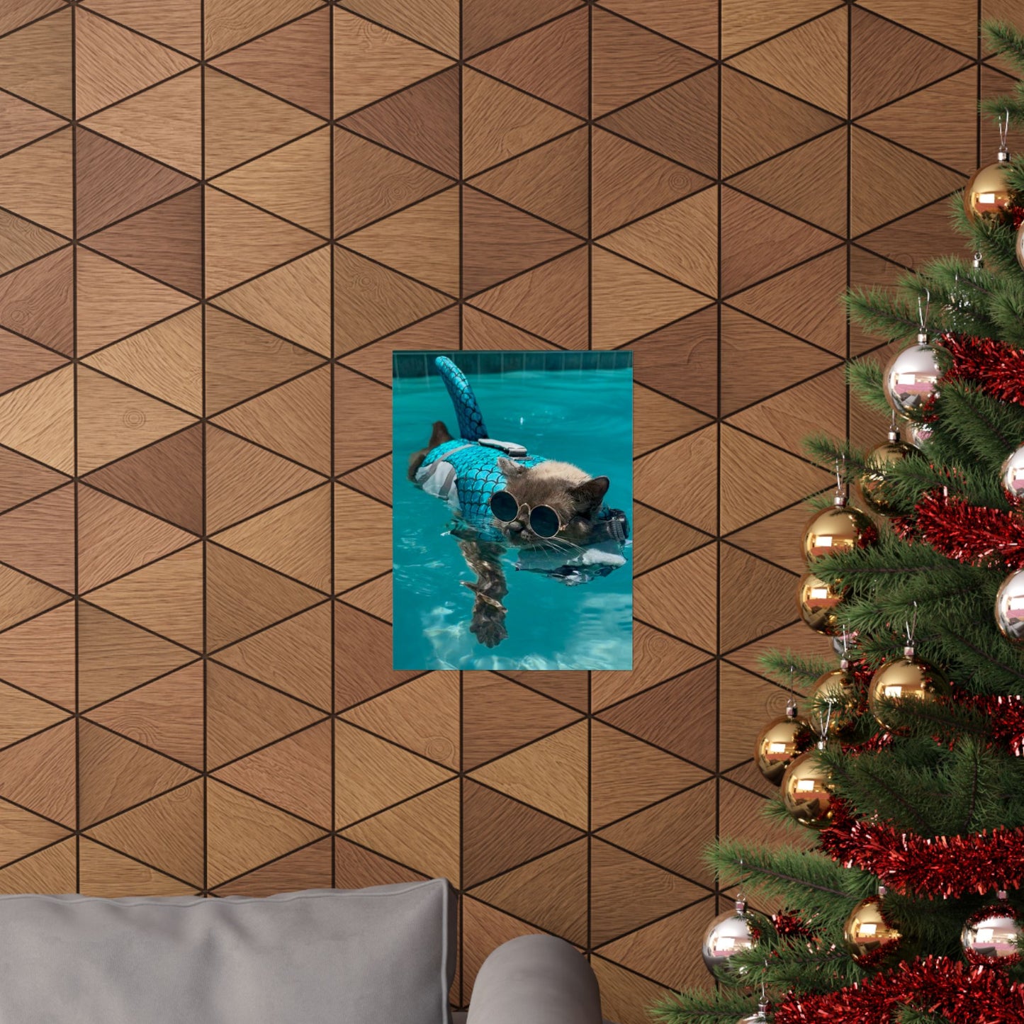 Cool Sharkitty Matte Vertical Print