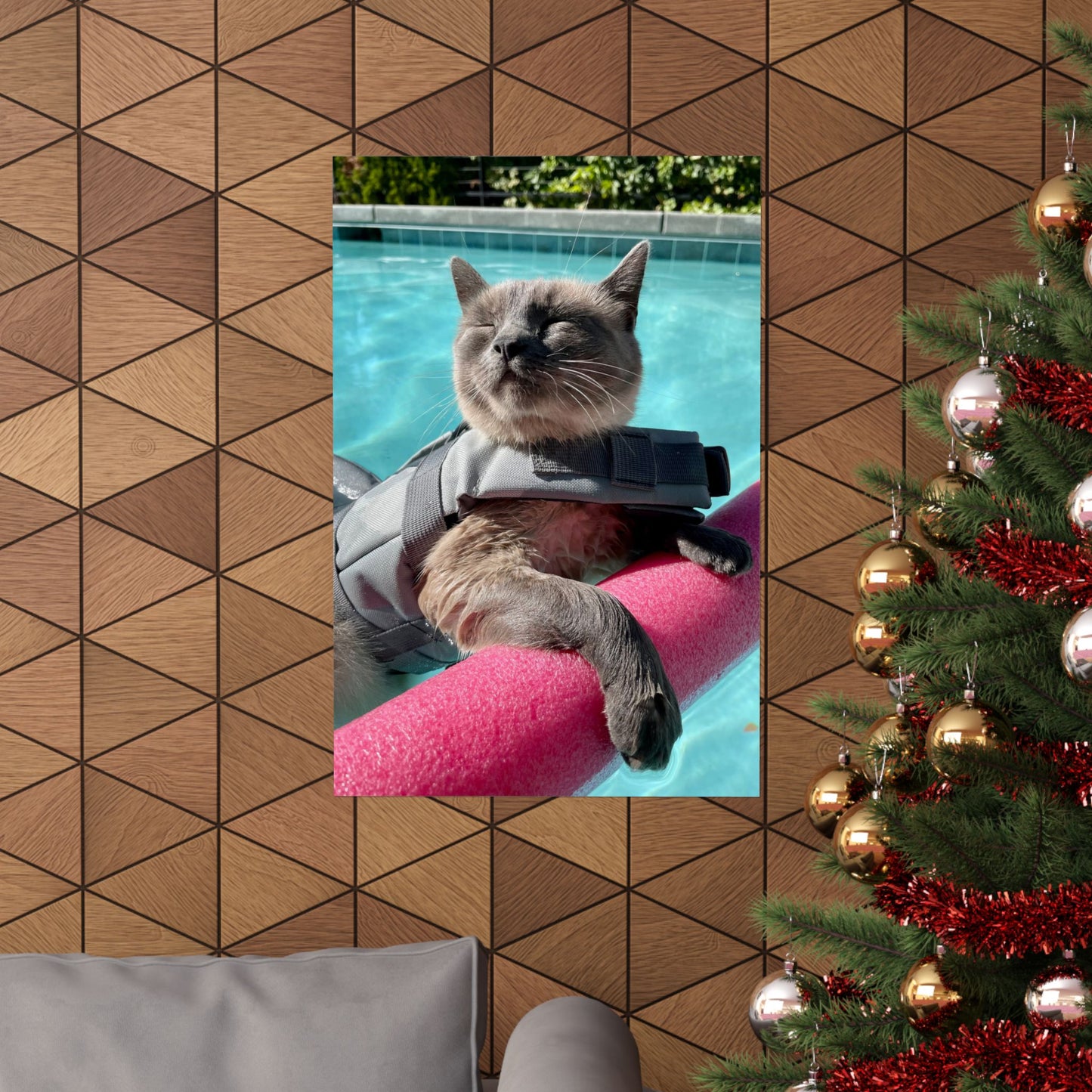 Sharkitty & Her Noodle Matte Vertical Print