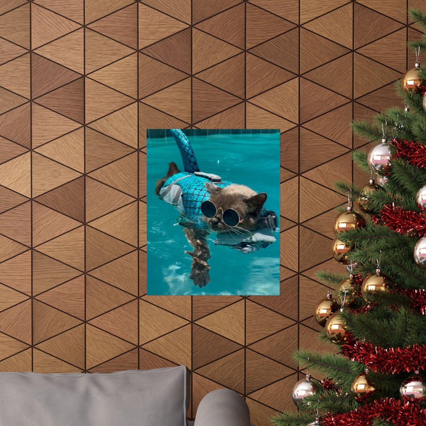 Cool Sharkitty Matte Vertical Print