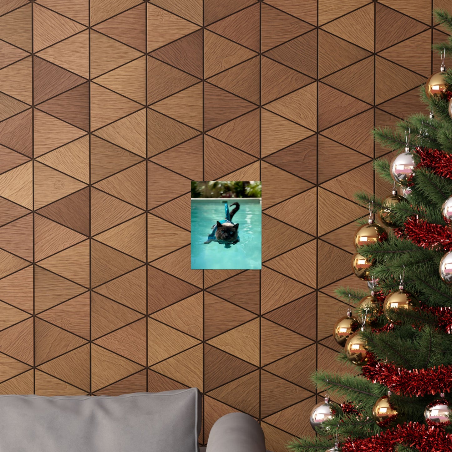 Sharkitty Takes Mexico Matte Vertical Wall Print