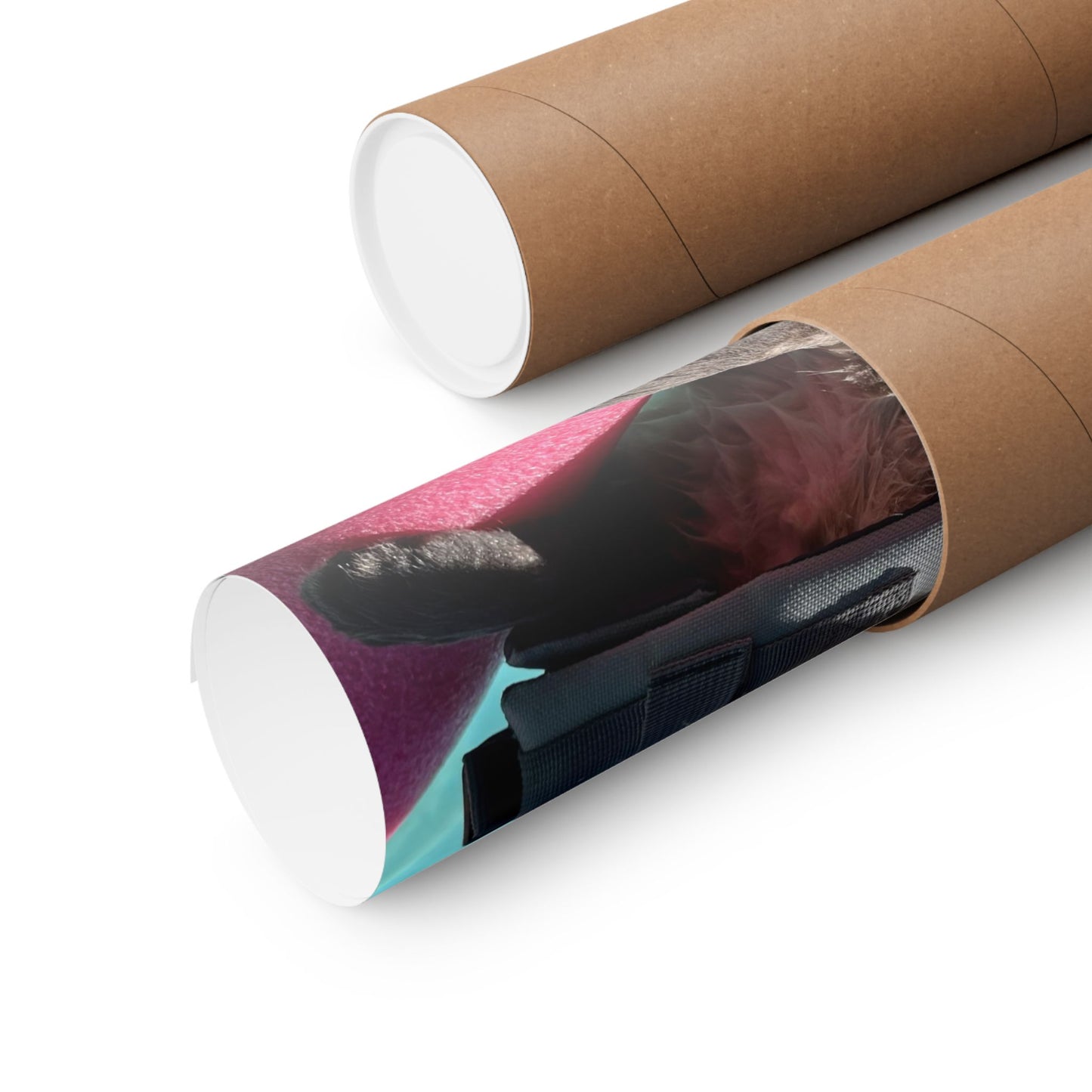 Sharkitty & Her Noodle Matte Vertical Print