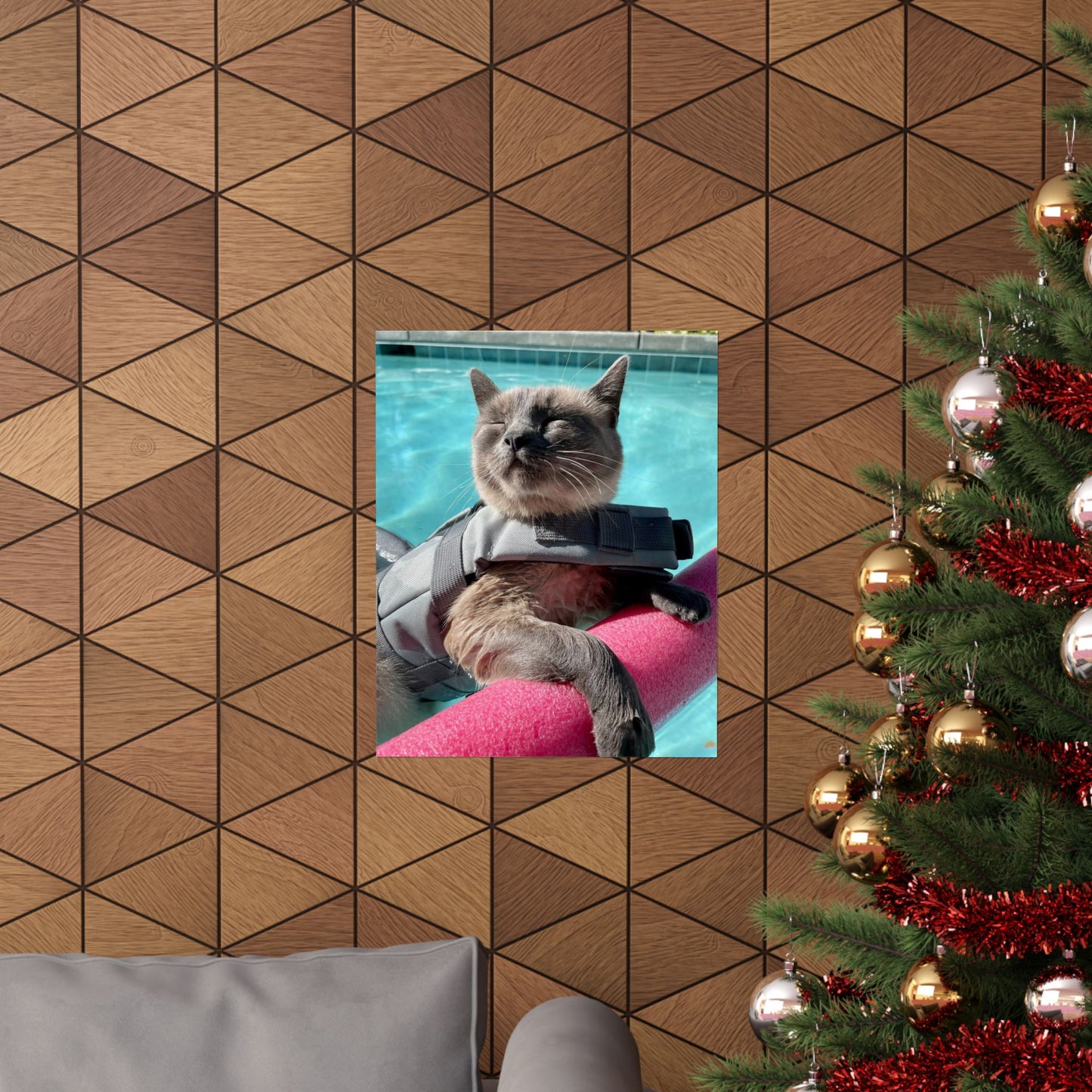 Sharkitty & Her Noodle Matte Vertical Print