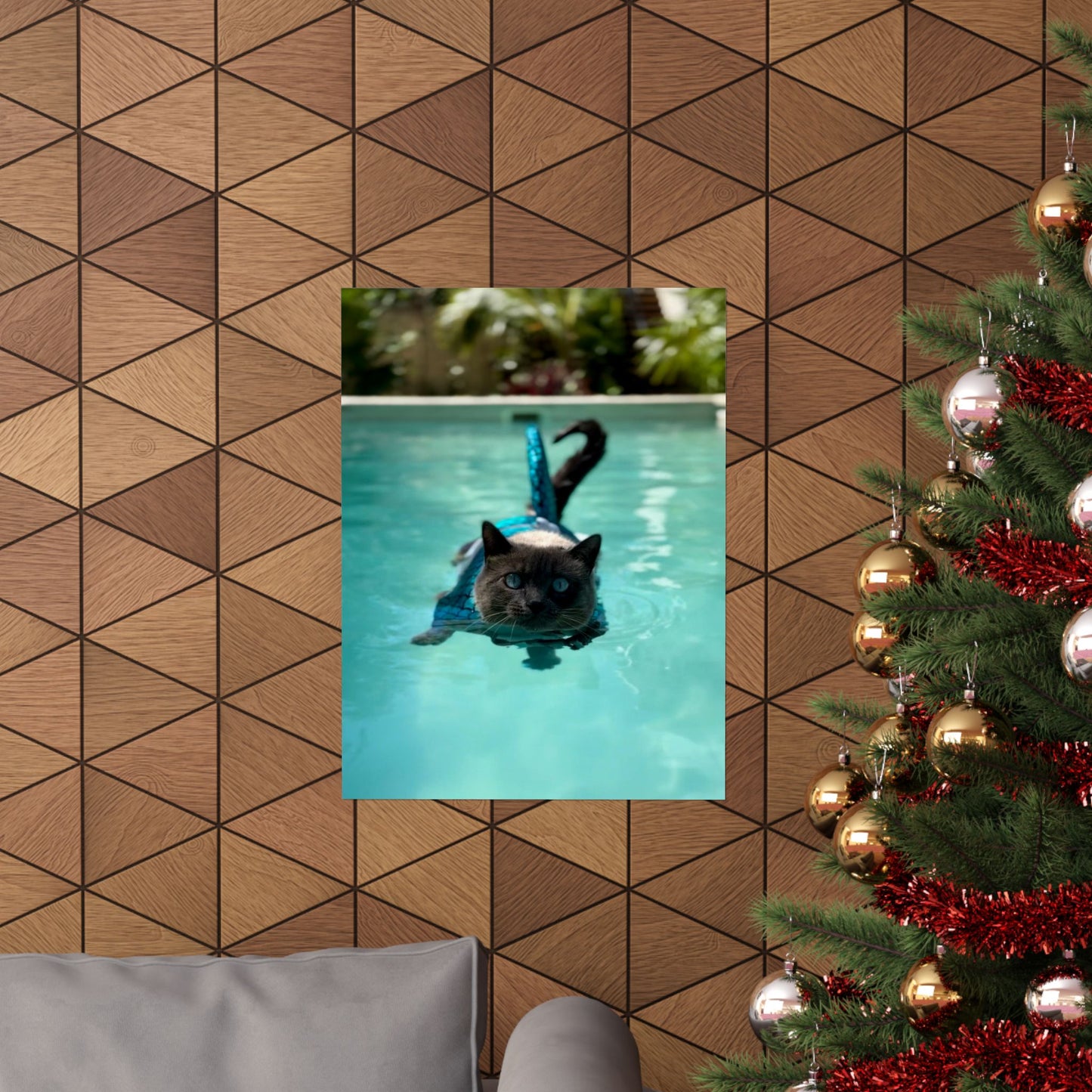 Sharkitty Takes Mexico Matte Vertical Wall Print