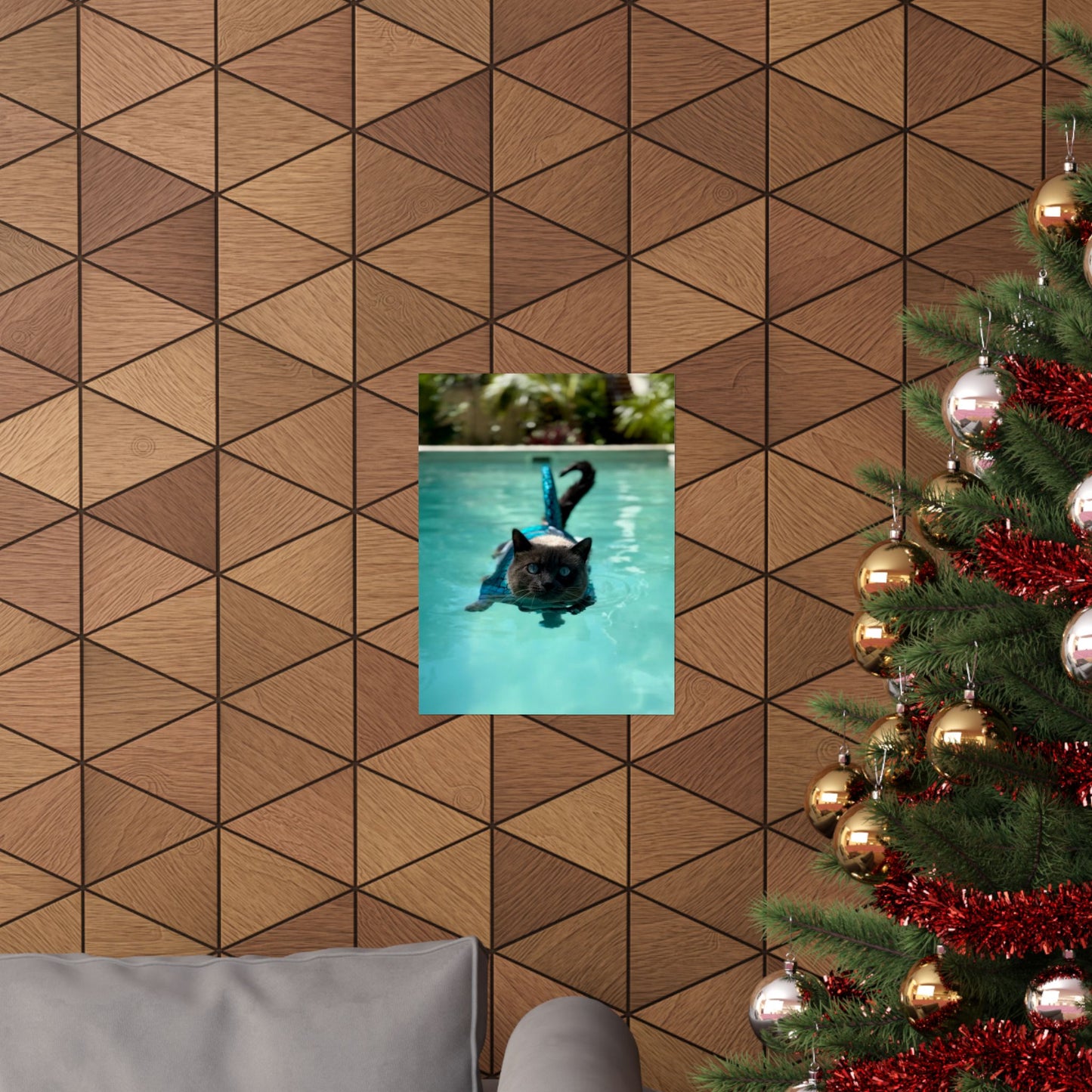 Sharkitty Takes Mexico Matte Vertical Wall Print