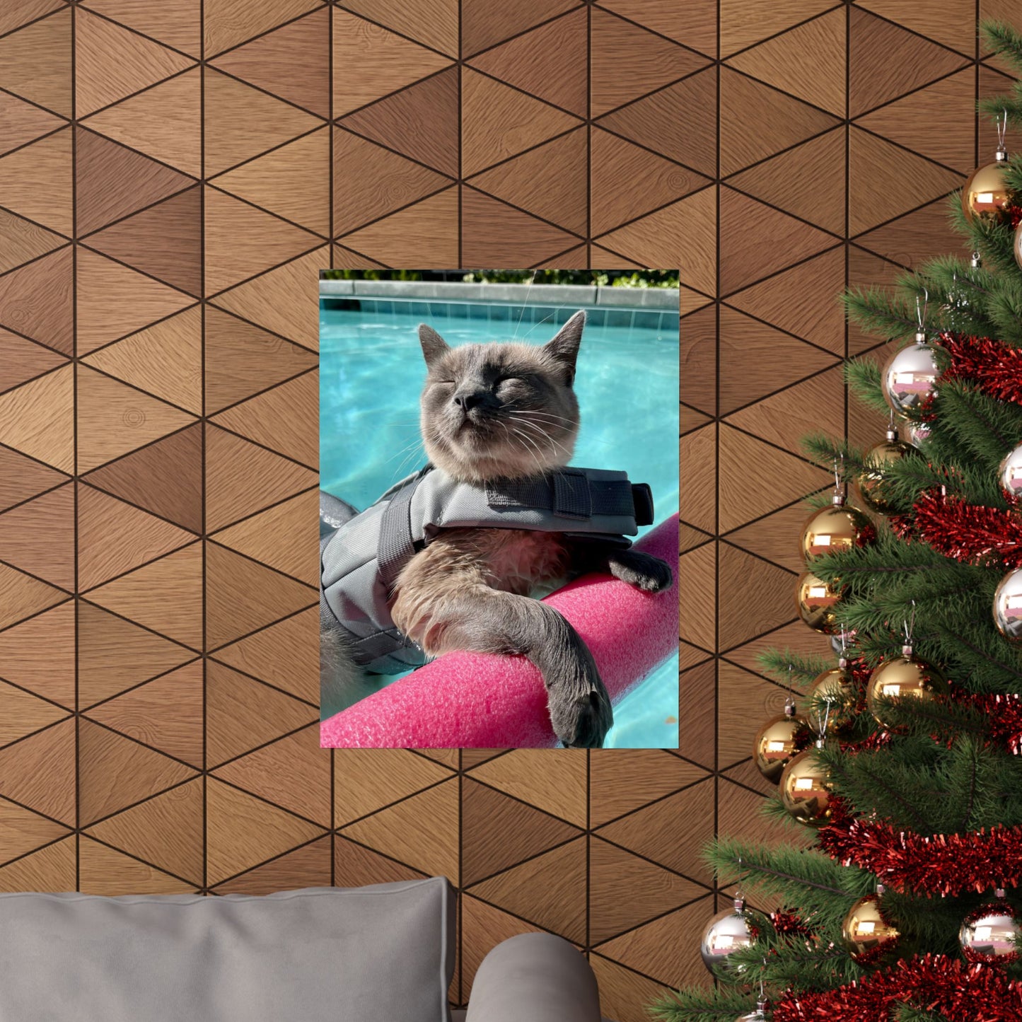 Sharkitty & Her Noodle Matte Vertical Print