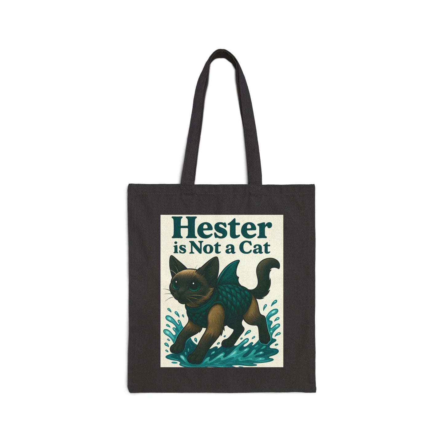 Cartoon Sharkitty Canvas Tote