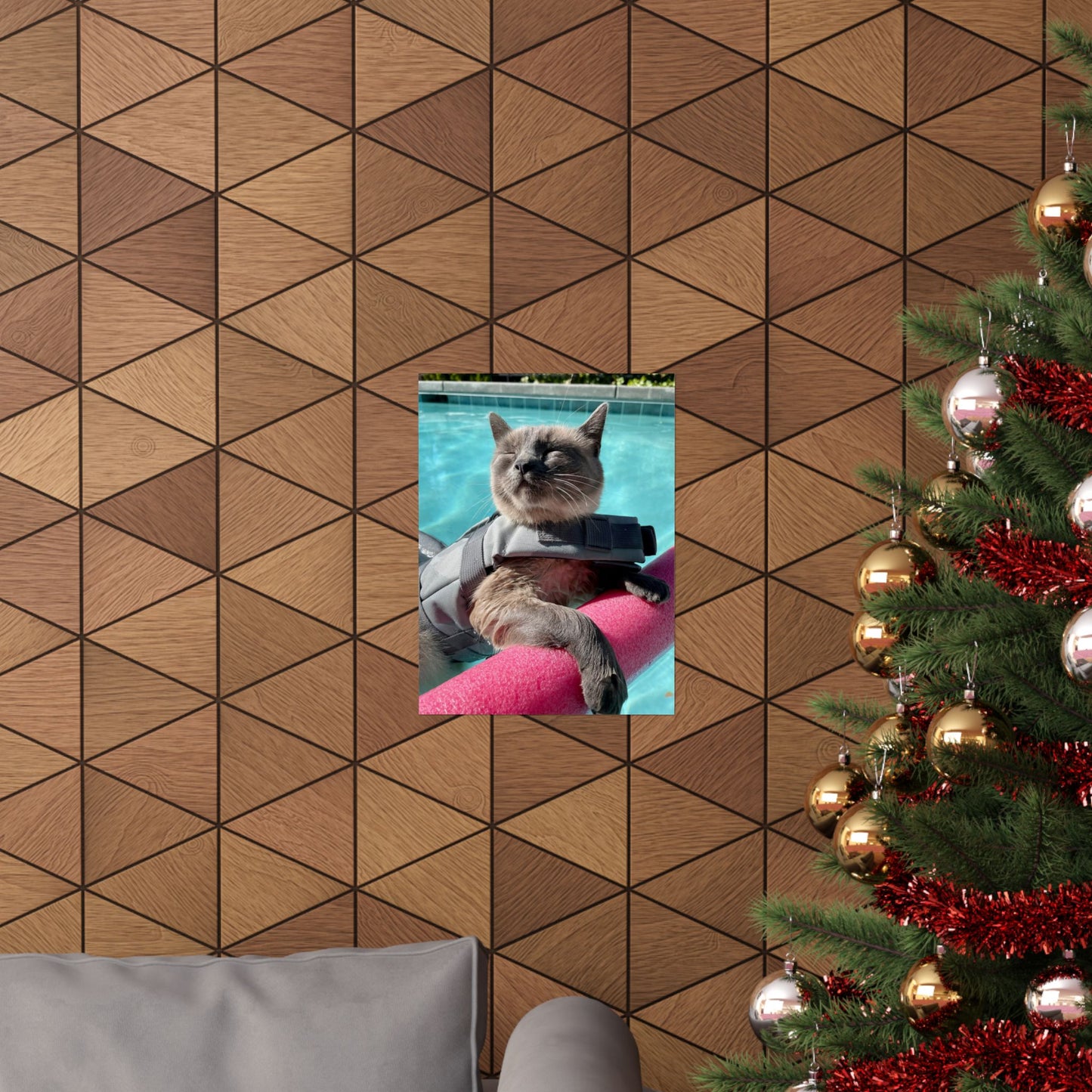 Sharkitty & Her Noodle Matte Vertical Print