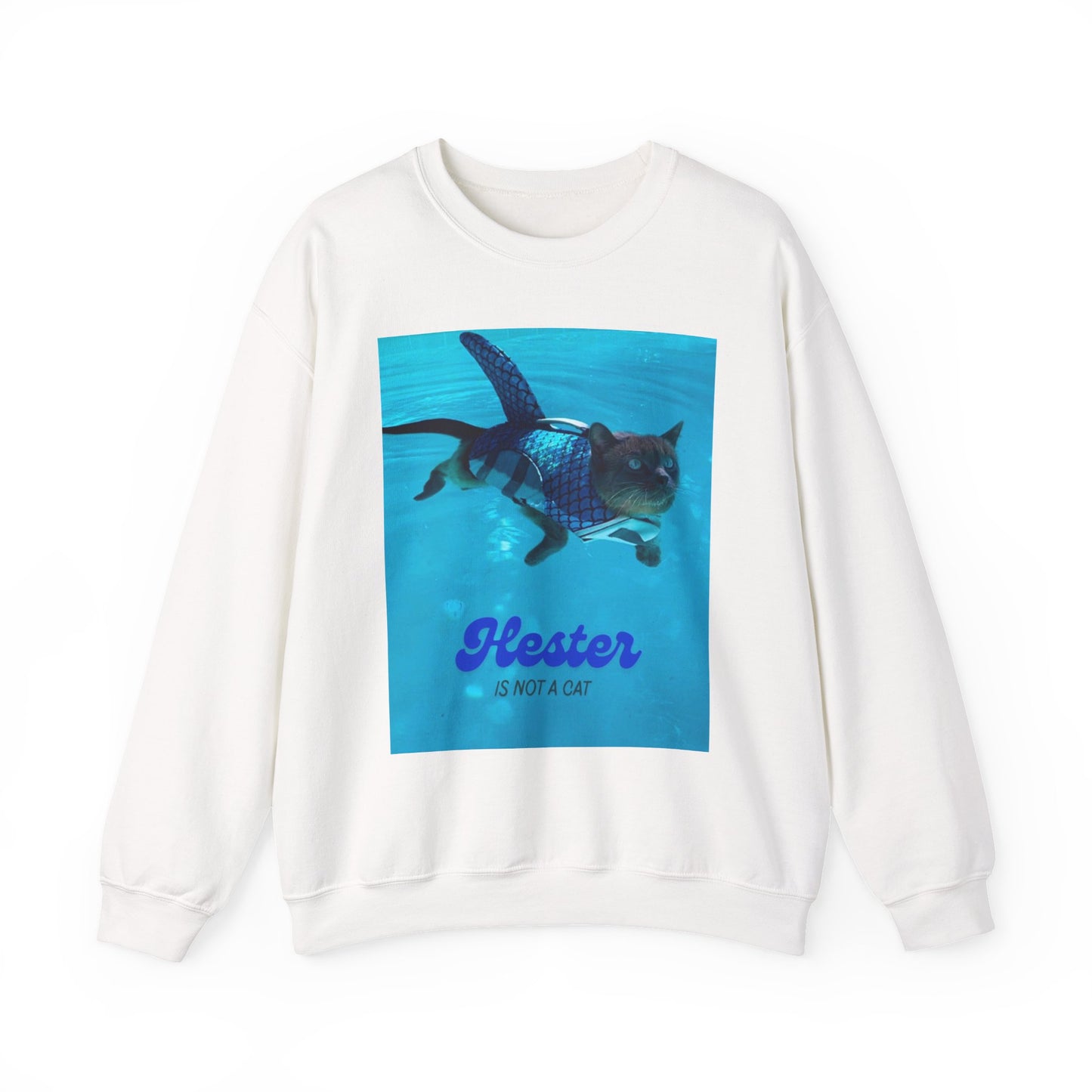 “Hester is Not a Cat" Sharkitty Crewneck Sweatshirt