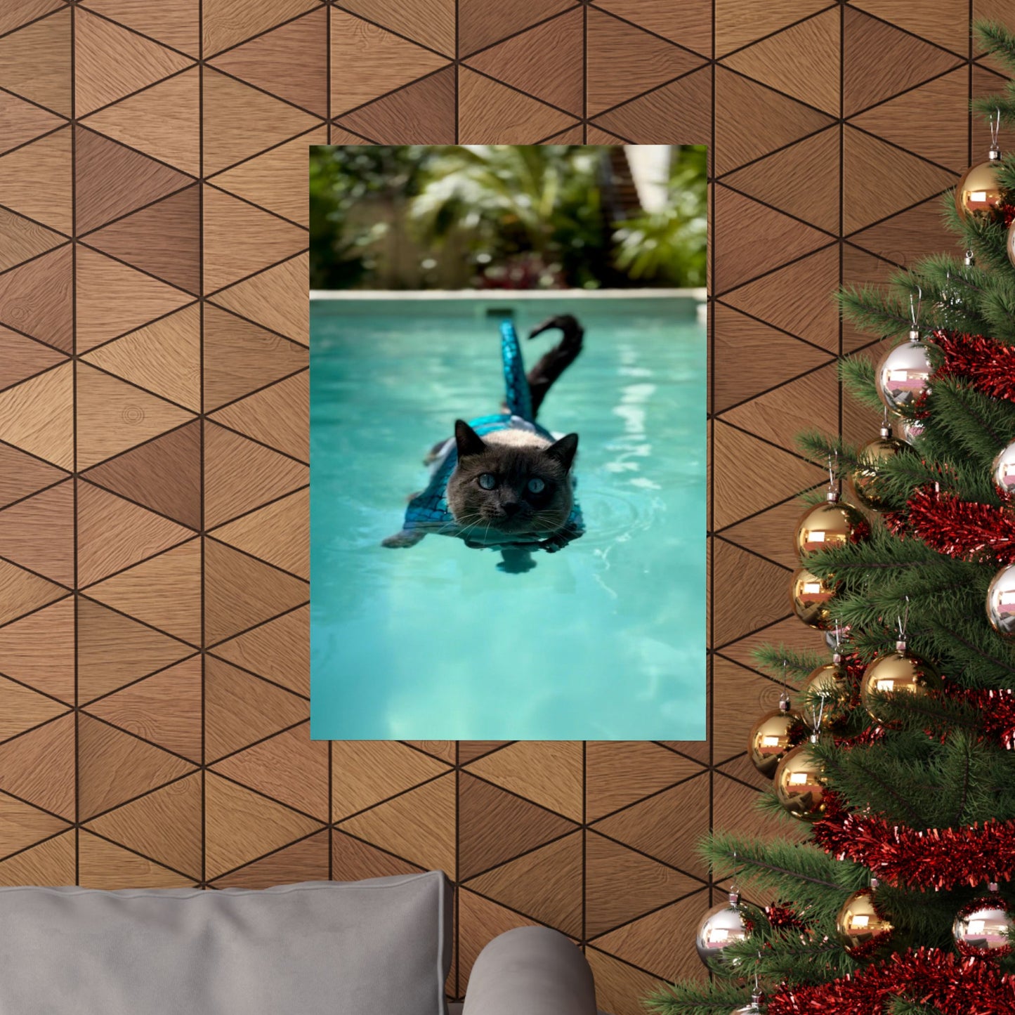 Sharkitty Takes Mexico Matte Vertical Wall Print