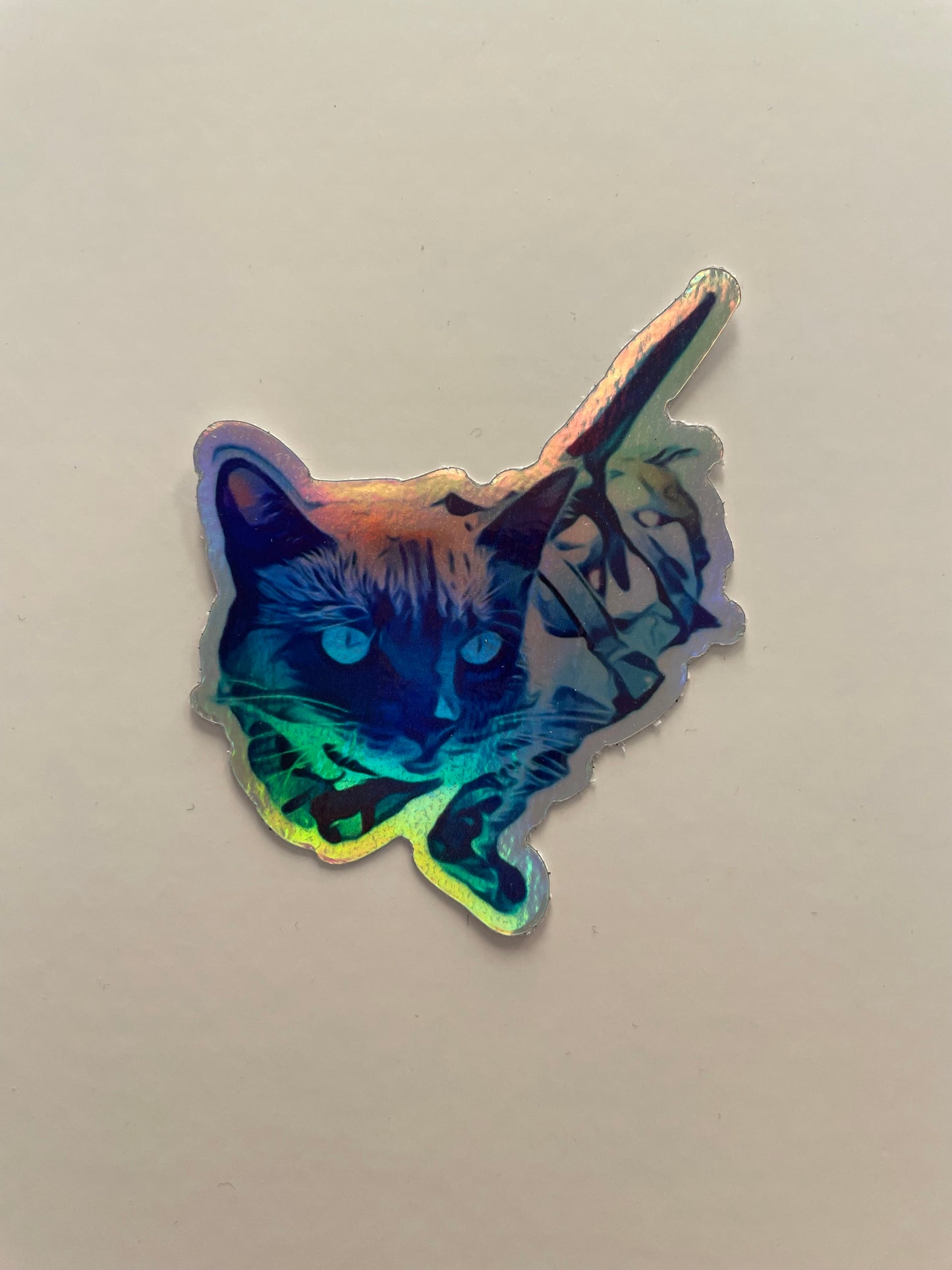 Sharkitty Holographic Sticker 2.5”