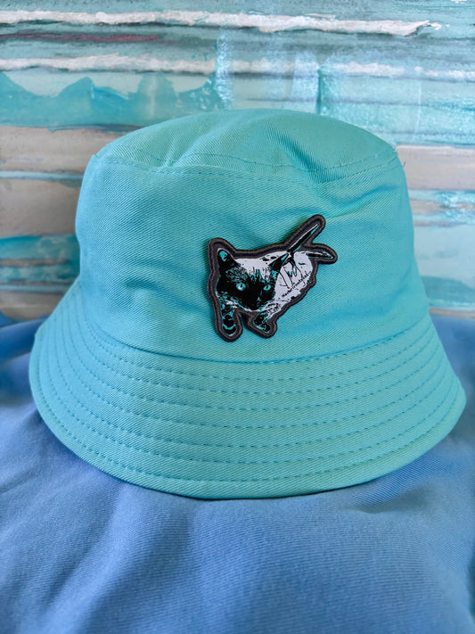 Sharkitty Patch Bucket Hat