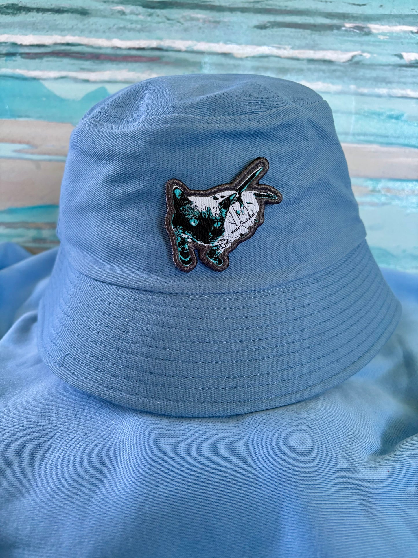 Sharkitty Patch Bucket Hat