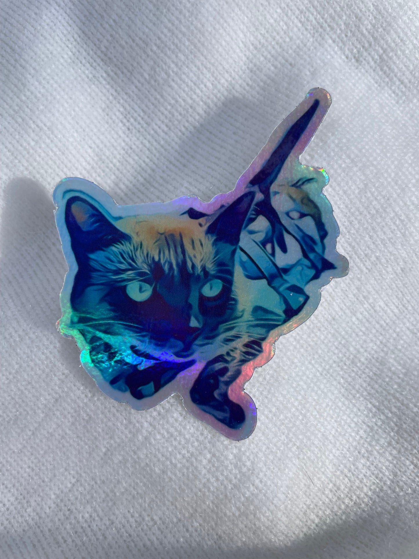 Sharkitty Holographic Sticker 2.5”