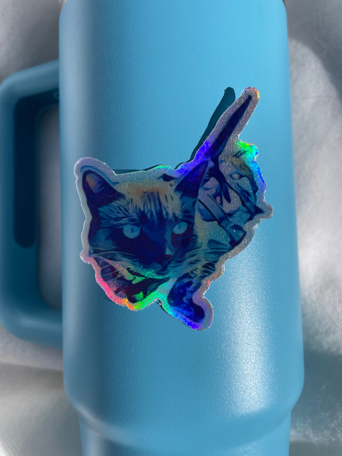 Sharkitty Holographic Sticker 2.5”